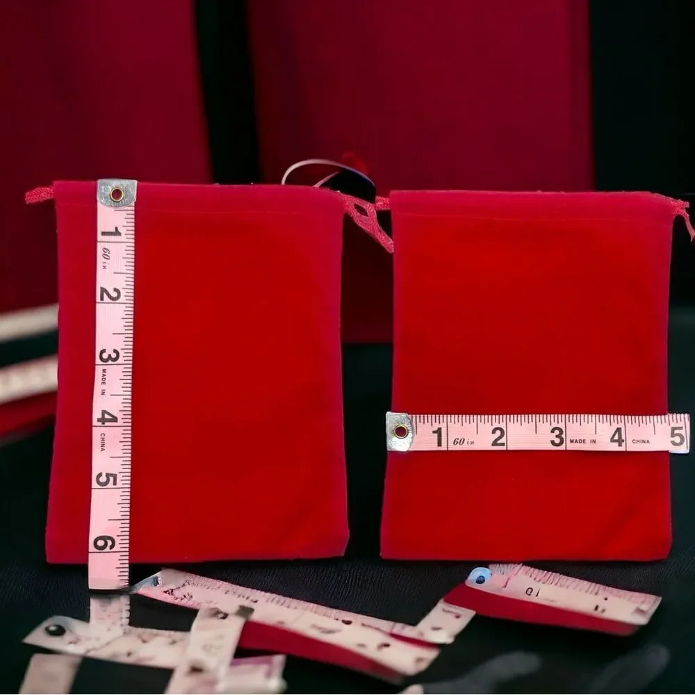 10-piece Jewelry Presentation Lot l 5 Velvetine Drawstring Pouches, 5 Ring Boxes